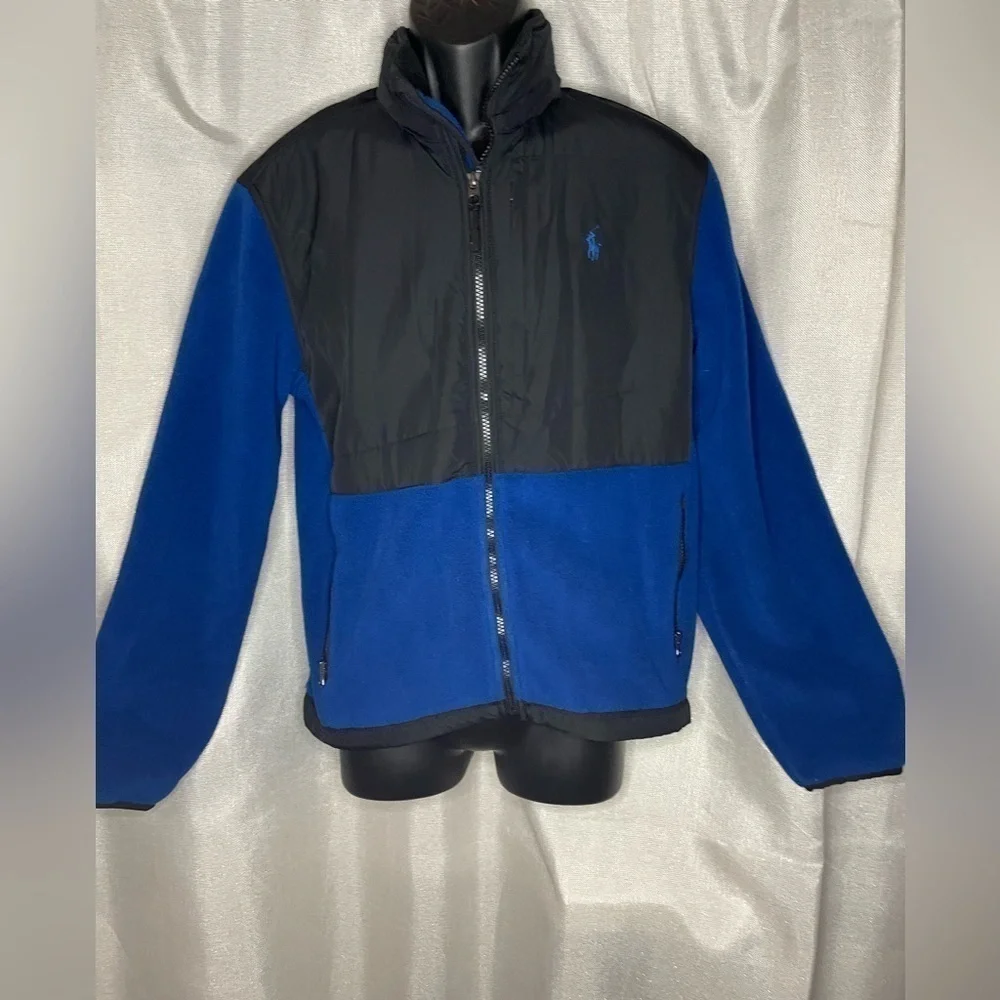 Polo Ralph Lauren Mens Polartec Denali Fleece Hooded Jacket Blue/Black Size S.   - Picture 5 of 10